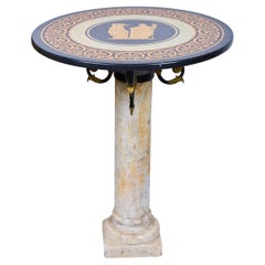 Italian Scagliola-Top - Circa 1880 on Marble Base