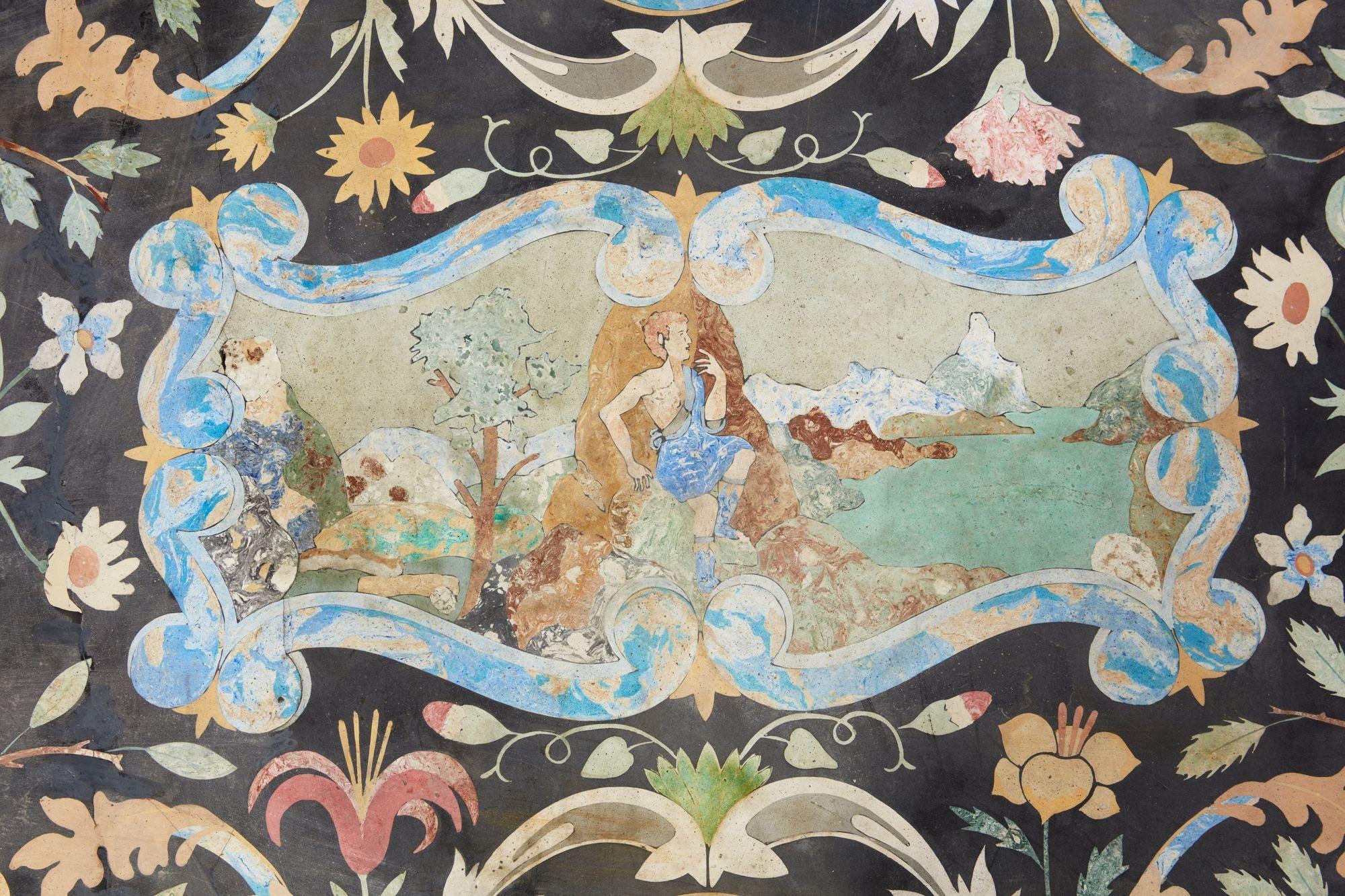 19th Century Italian Scagliola Top Coffee Table For Sale