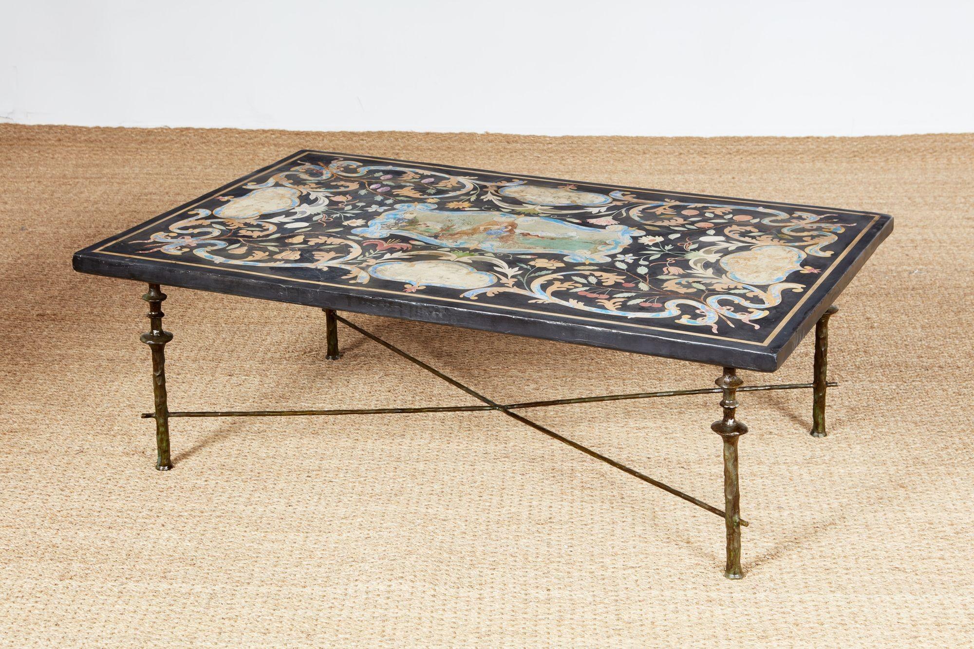 Italian Scagliola Top Coffee Table For Sale 3