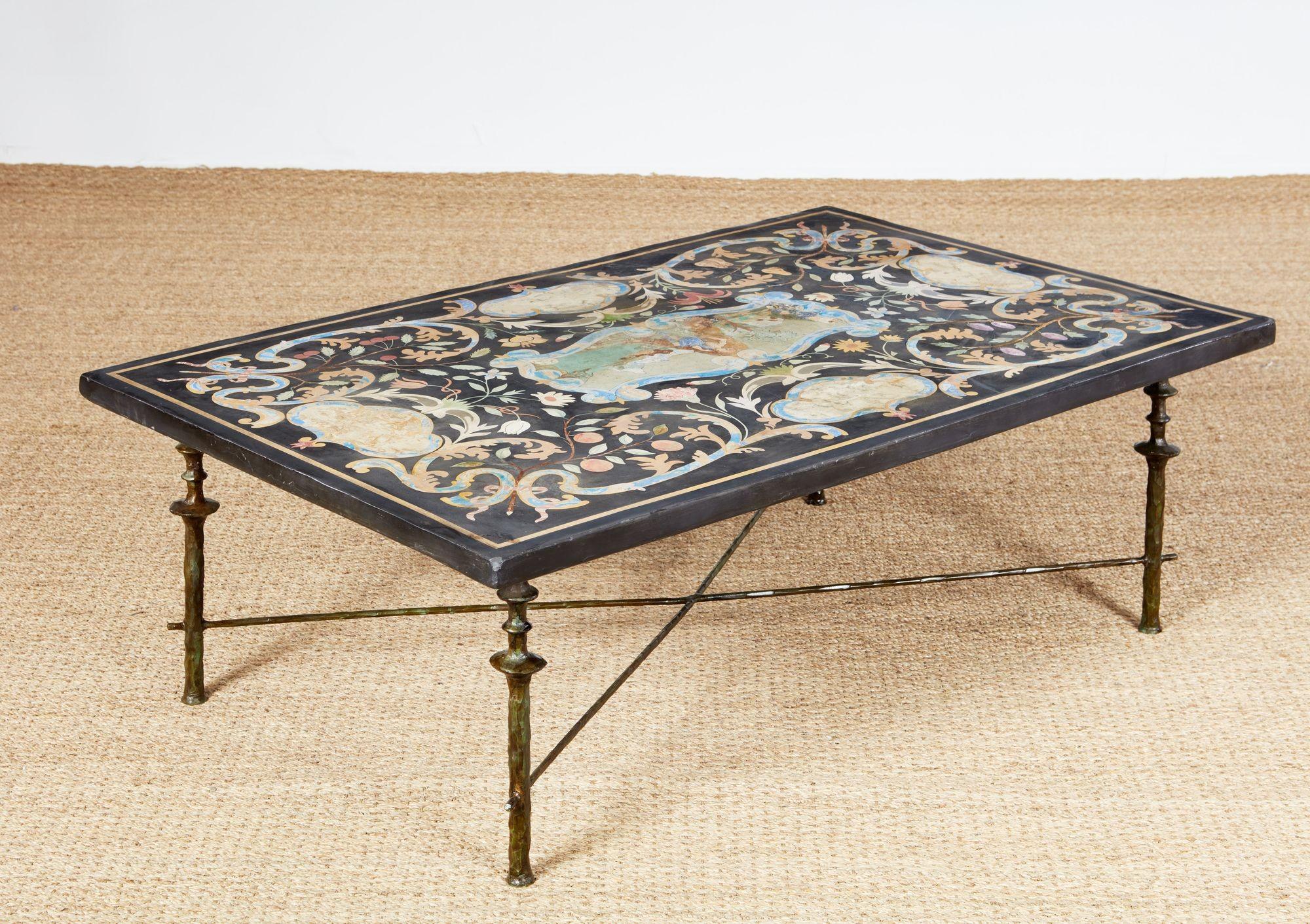 Italian Scagliola Top Coffee Table For Sale 5