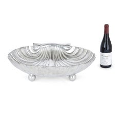Italian Scallop-Shell Shaped Pewter Fruit Bowl