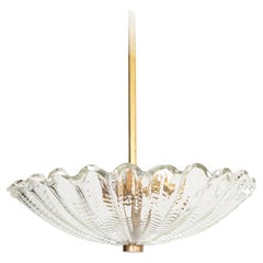 Italian Scalloped Glass Pendant Light