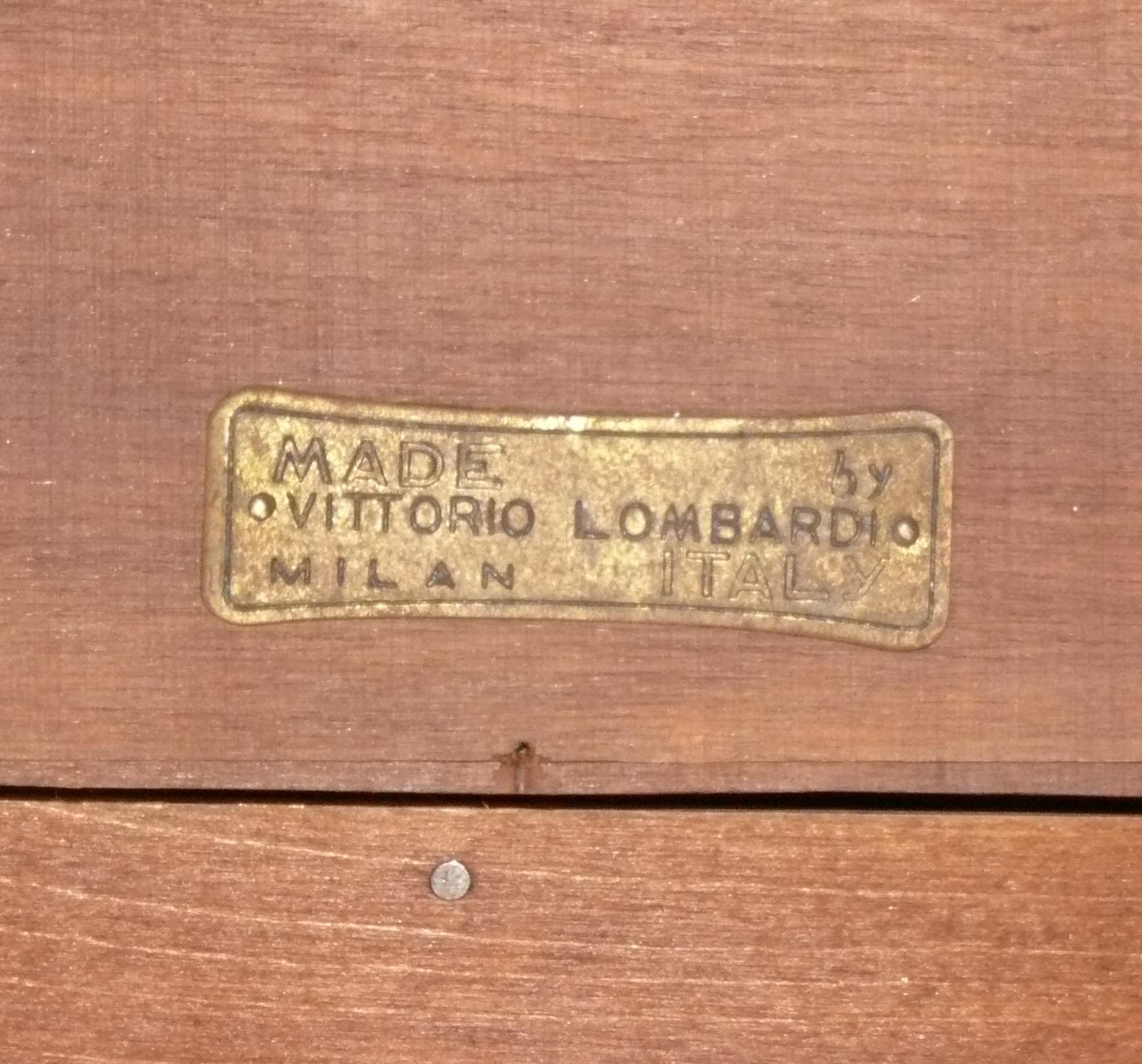 Italian Scalloped Walnut and Brass Inlaid Game Table by Vittorio Lombardi 2