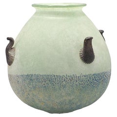 Italian Scavo art glass vase, 1970s