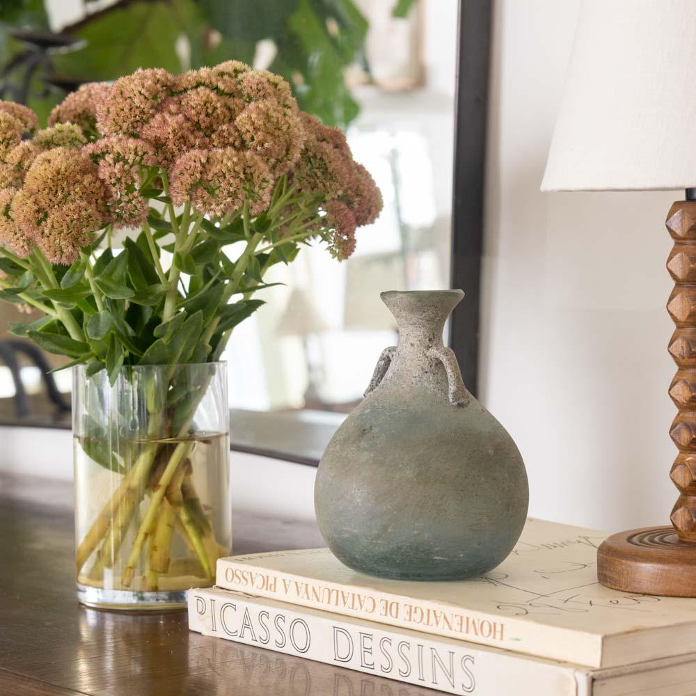 Italian Scavo Glass Vase In Good Condition For Sale In Los Angeles, CA