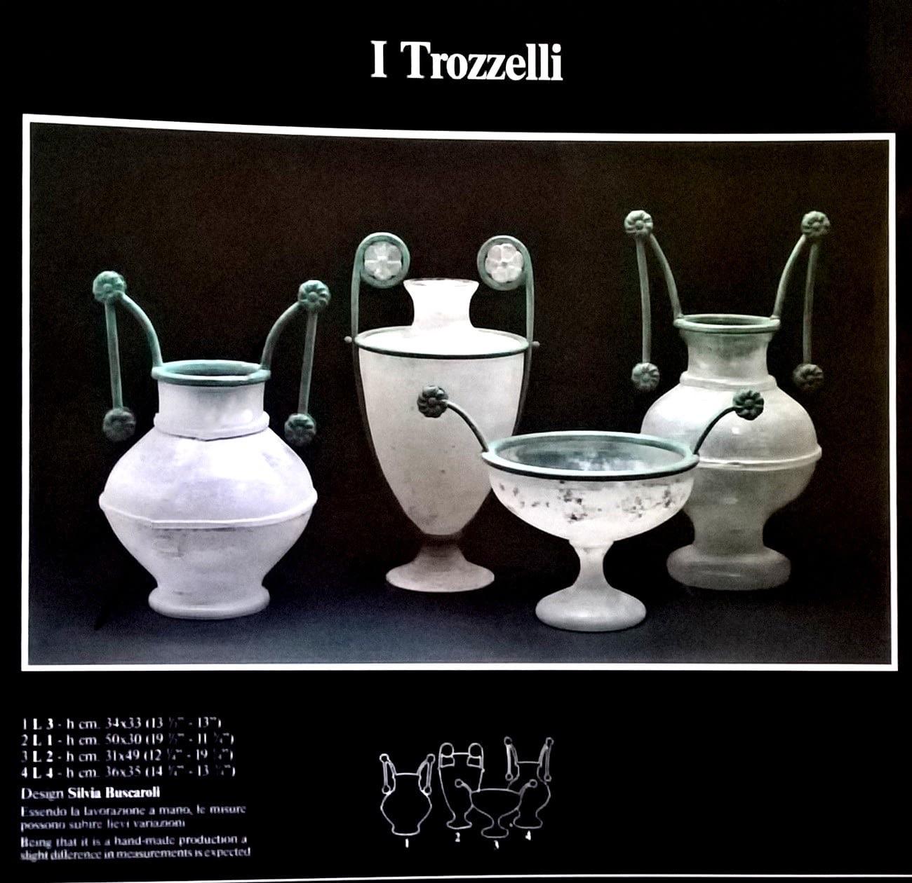 Italienische Vase aus Scavo Murano Glas und Bronze von Silvia Buscaroli für Seguso im Angebot 5
