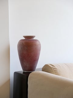 Vaso italiano in vetro di Murano Scavo di Seguso Vetri d'Arte