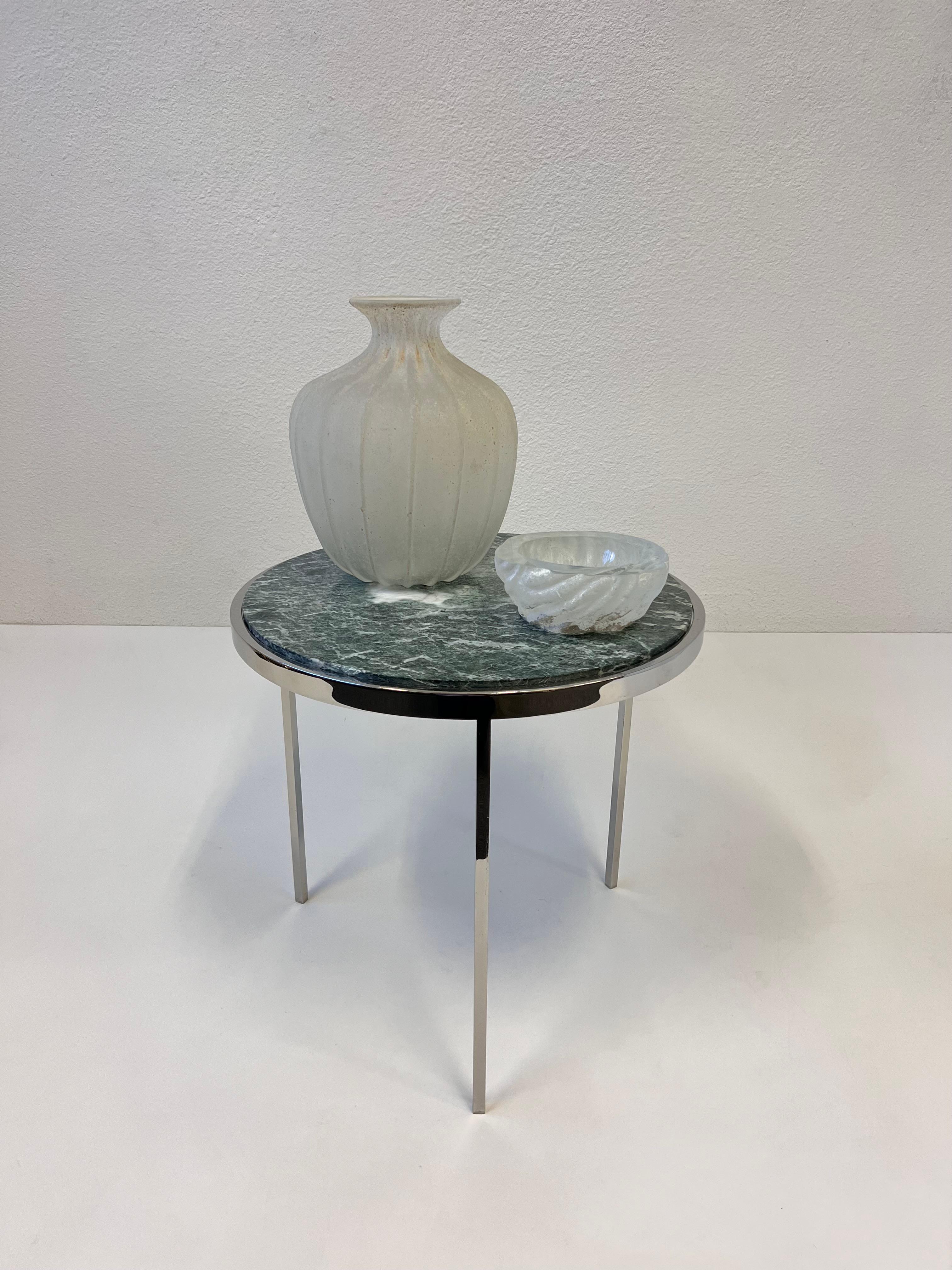 Italian Scavo Murano Glass Vase by Seguso Vetri d'Arte For Sale 2