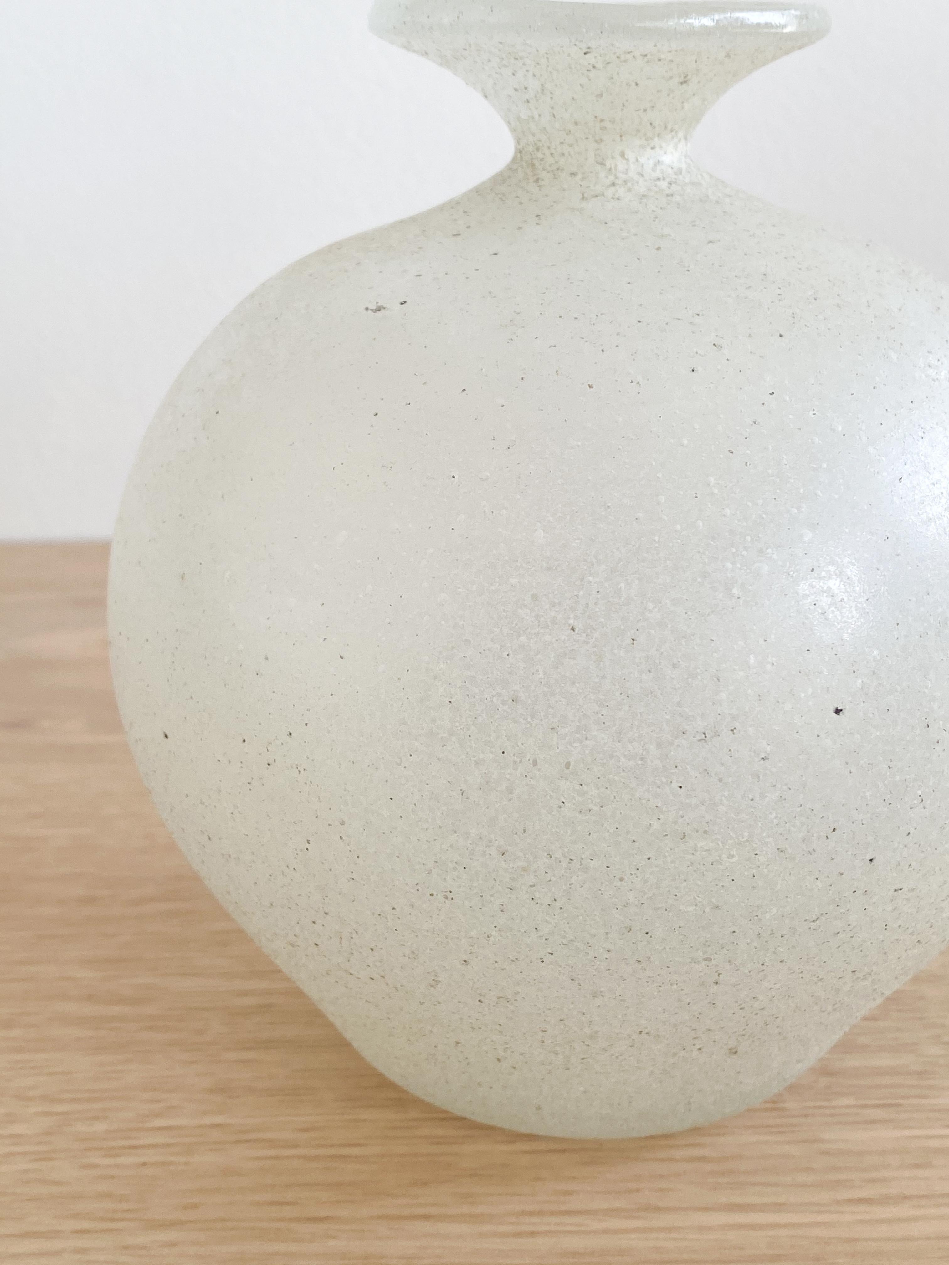 Glass Italian Scavo Style Bud Vase