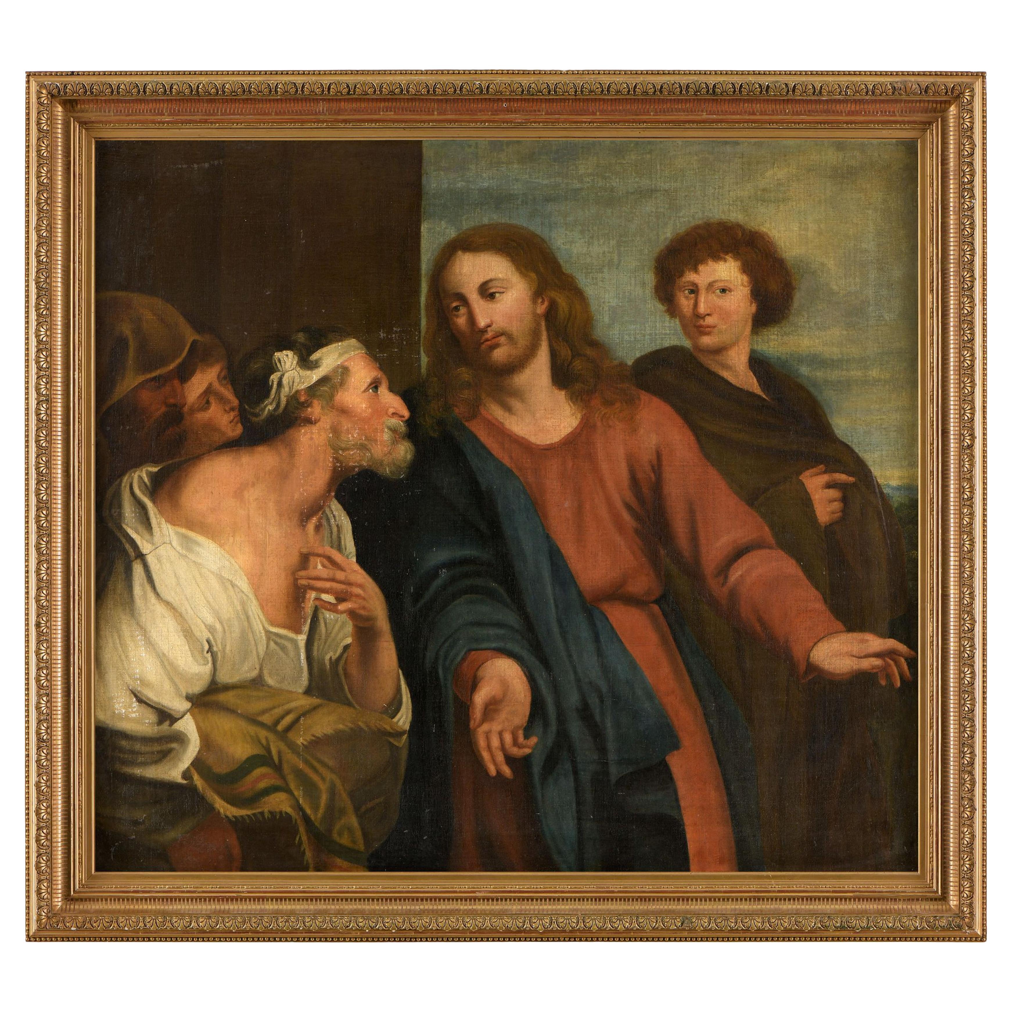 Scuola italiana del XVII secolo "Cristo nel Tempio
