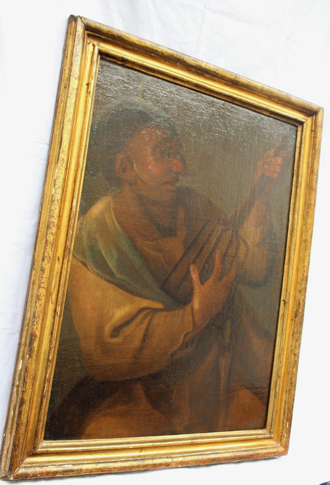 Italian School 17th Century Oil Painting The Musician For Sale 2