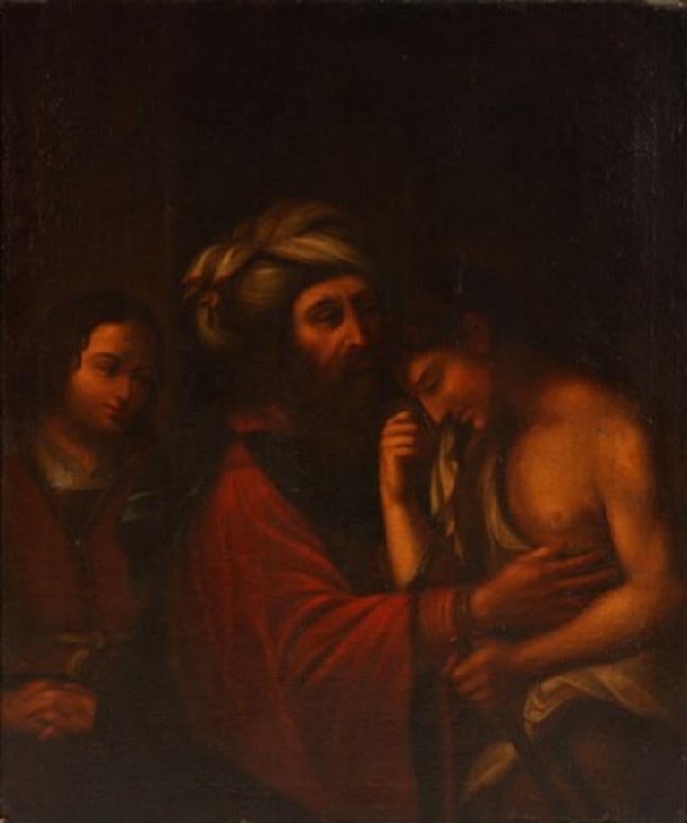 Canvas Italian School, 18th Century The Good Samaritan, Unsigned For Sale