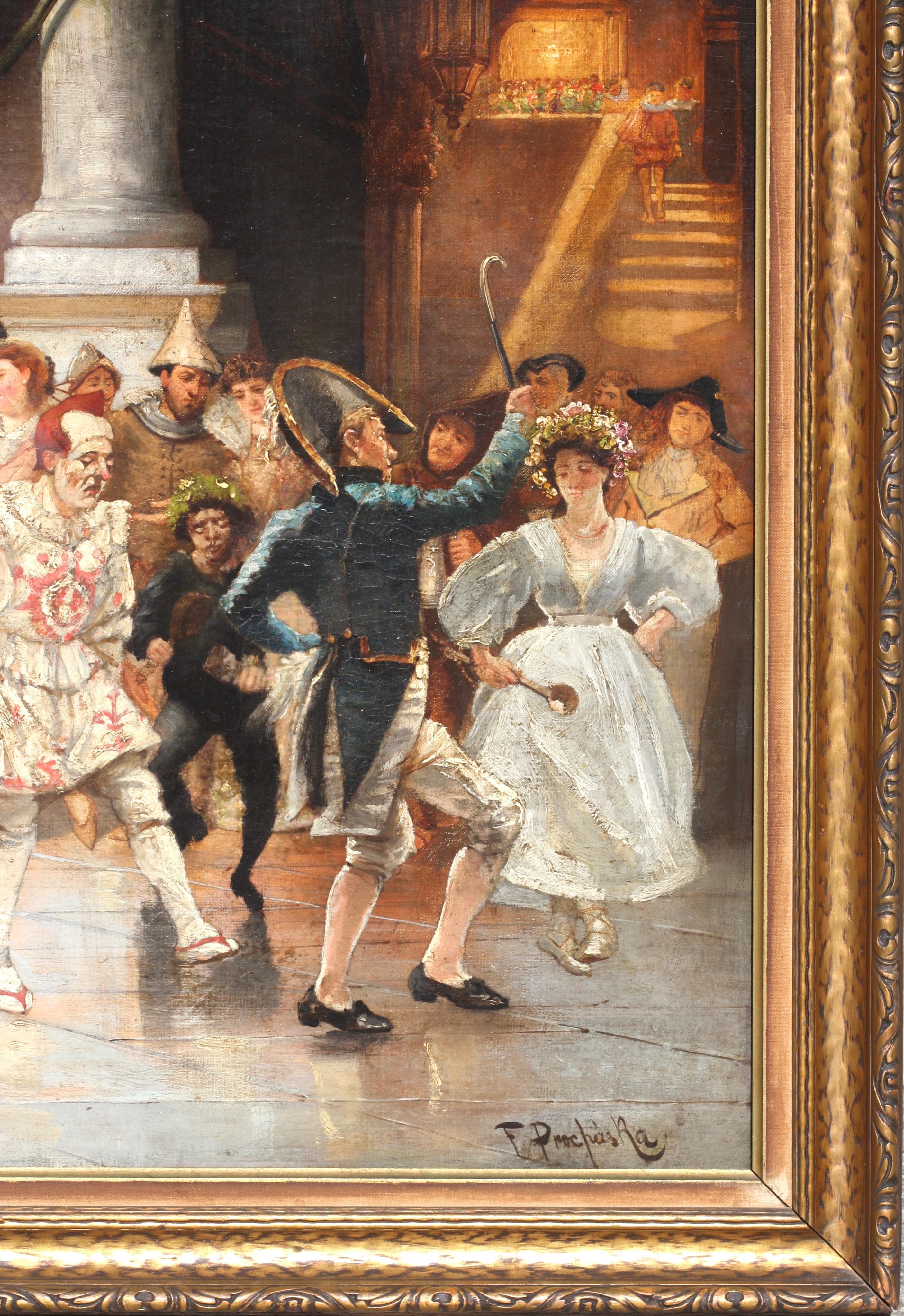 Canvas Italian School, 19th Century, 18th Century Ballroom Scene For Sale