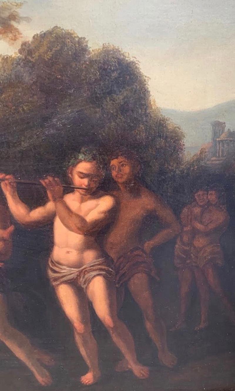 Late 18th Century Italian Baroque Allegorical Mythical Nudes “Virtue of Vice” - Black Nude Painting by Unknown