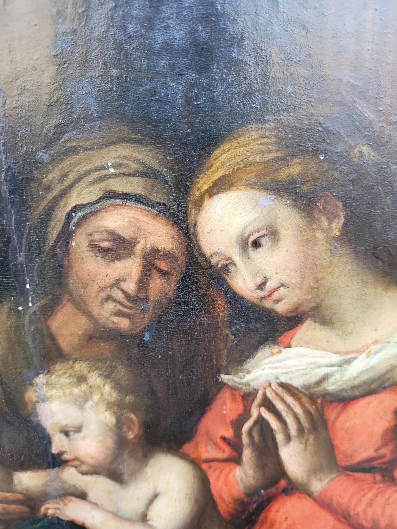 Paint Italian School, Madonna Of Divine Love, On Panel, 17th/18th Century For Sale