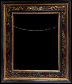 Marco Vintage Negro Rojo Oro Diseño Ornamentado