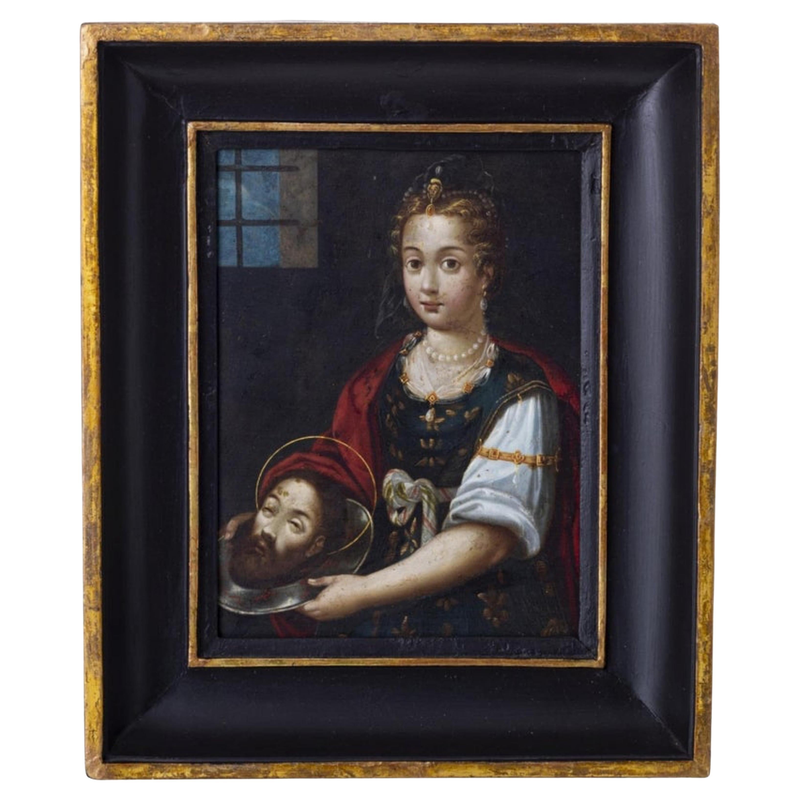 Italian School of the 17th Cent."Salome with the Head of Saint John the Baptist" For Sale