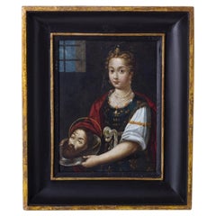 Antique Italian School of the 17th Cent."Salome with the Head of Saint John the Baptist"