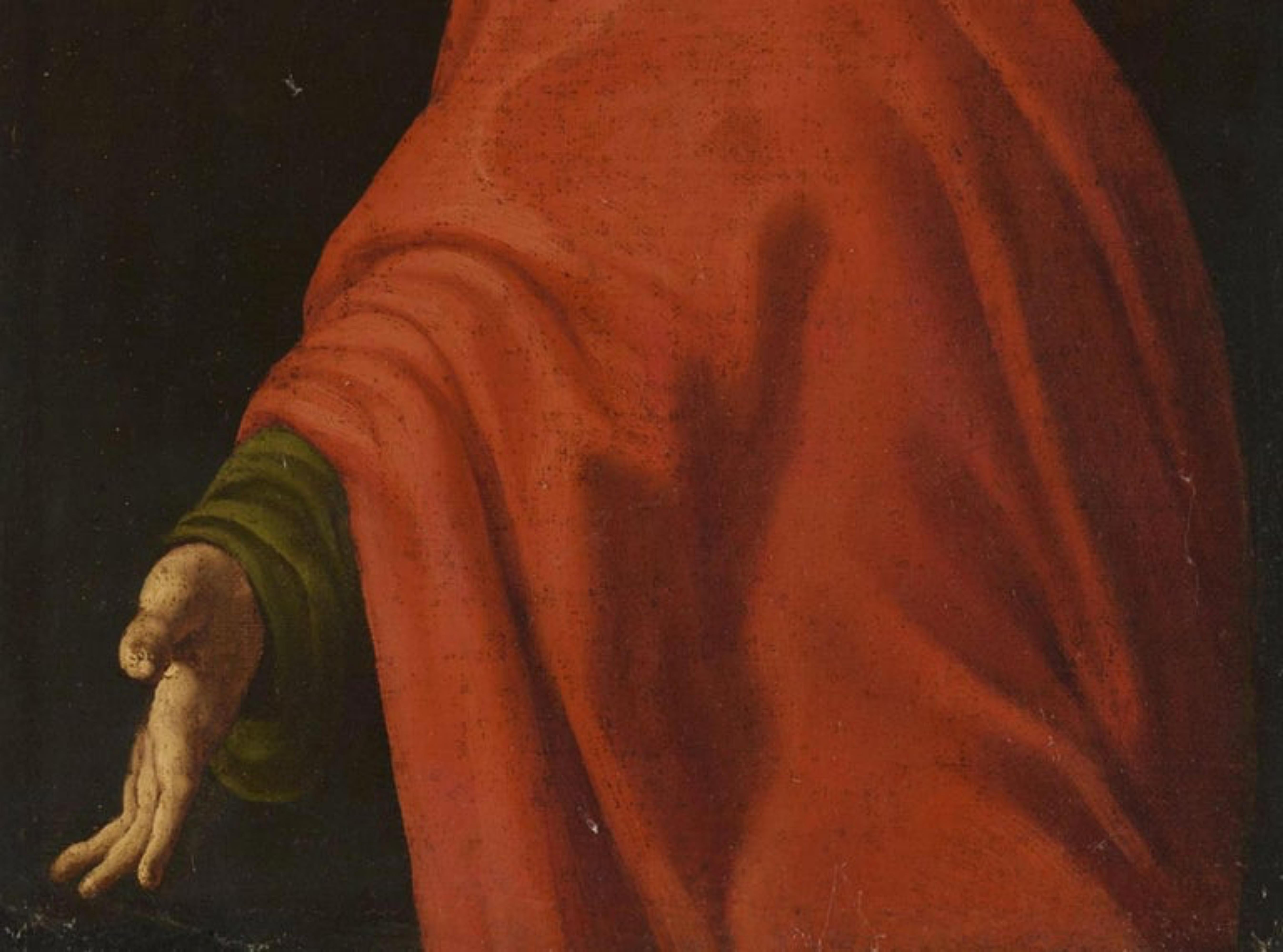Huilé École italienne du XVIIe siècle. « San Juan Evangelista » en vente