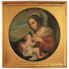 Italian School Painting of Madonna and Child