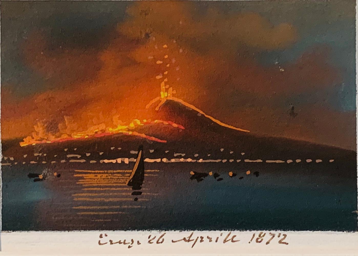 19th century Italian views of the Bay of  Naples, Volcano, Versuvius , Capri. 