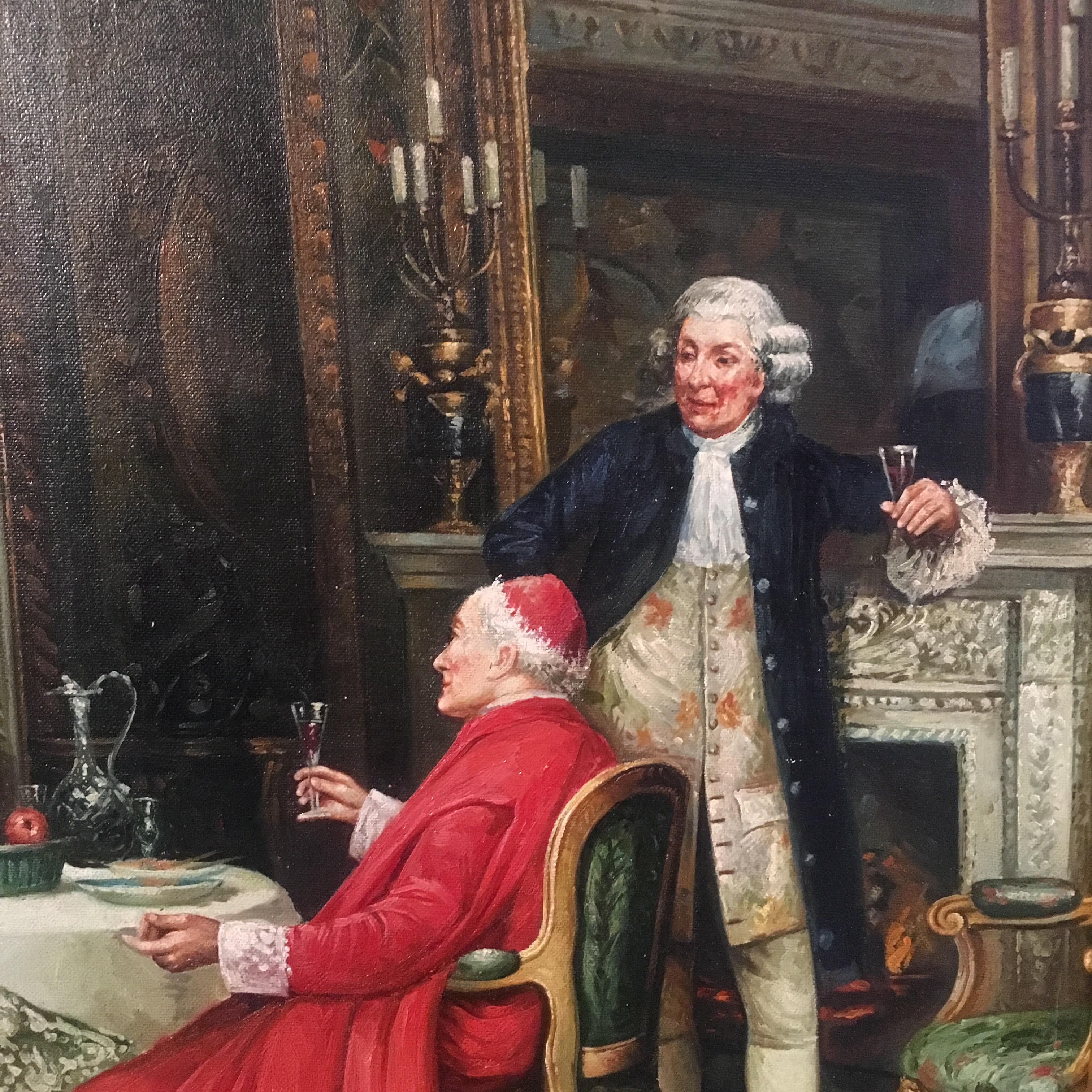 Meeting of the Minds, Large Portrait of Italian Cardinals, Oil Painting 2