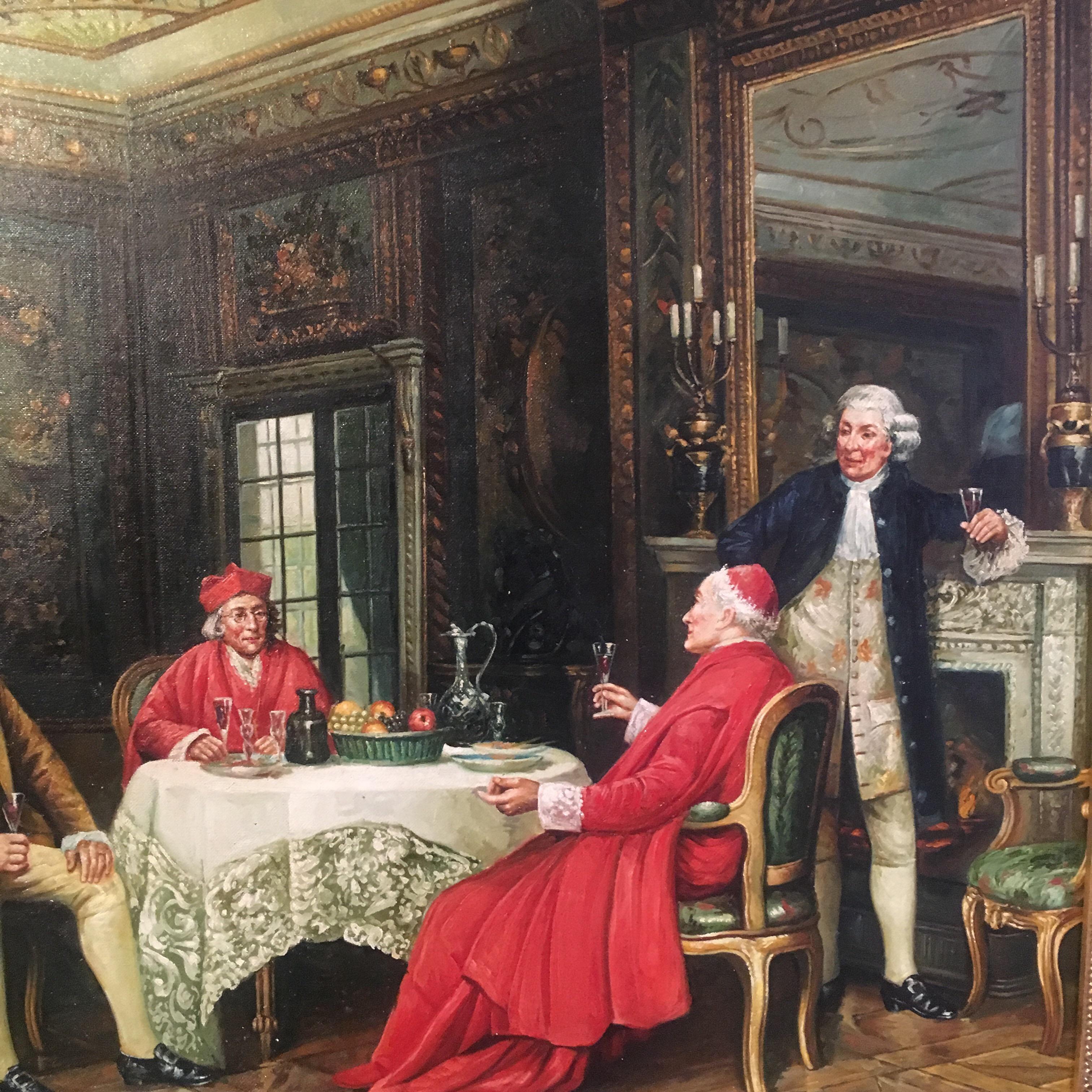 Meeting of the Minds, Large Portrait of Italian Cardinals, Oil Painting 4