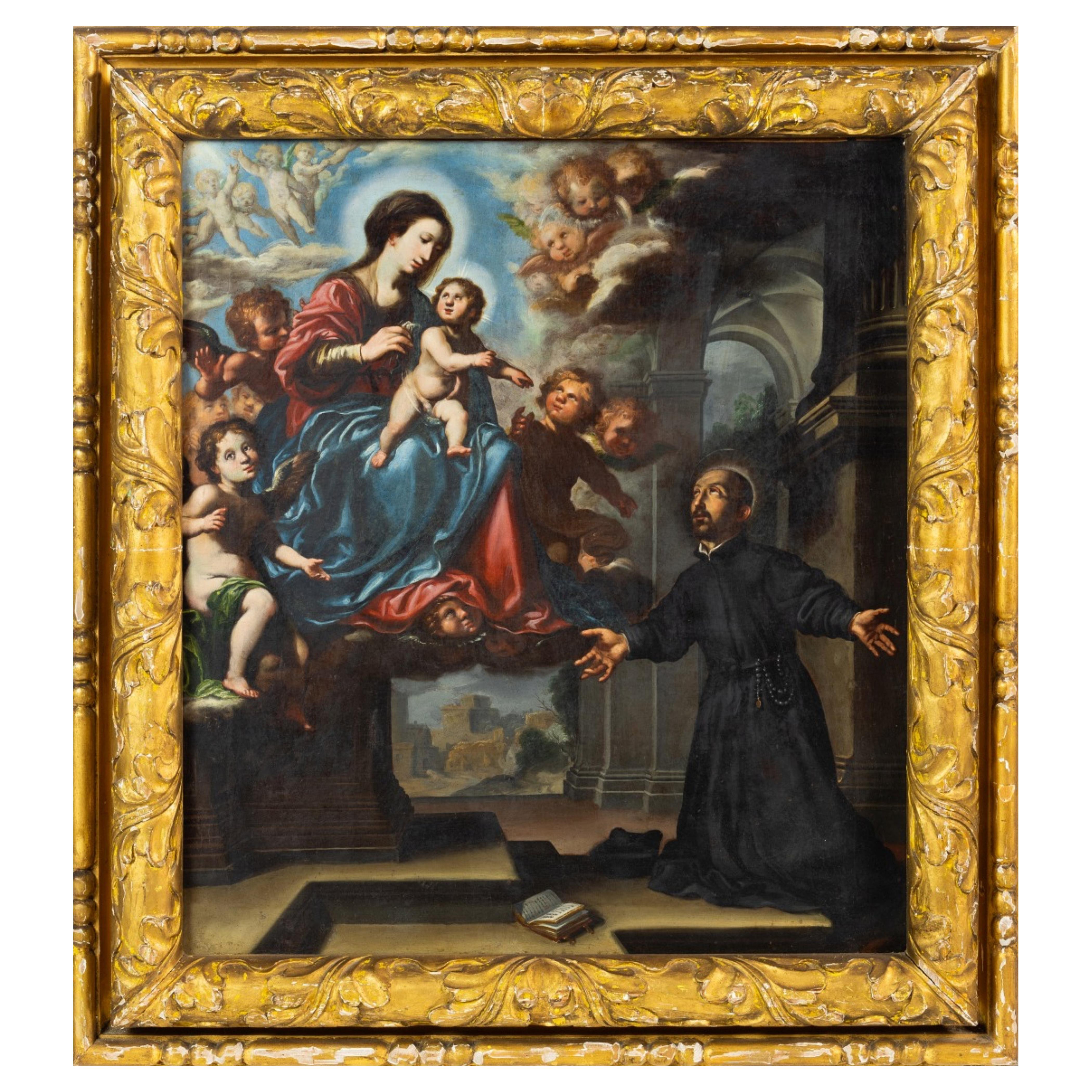 ECOLE ITALIENNE "Charles Fr̩chon". Huile sur toile du 17e siècle.