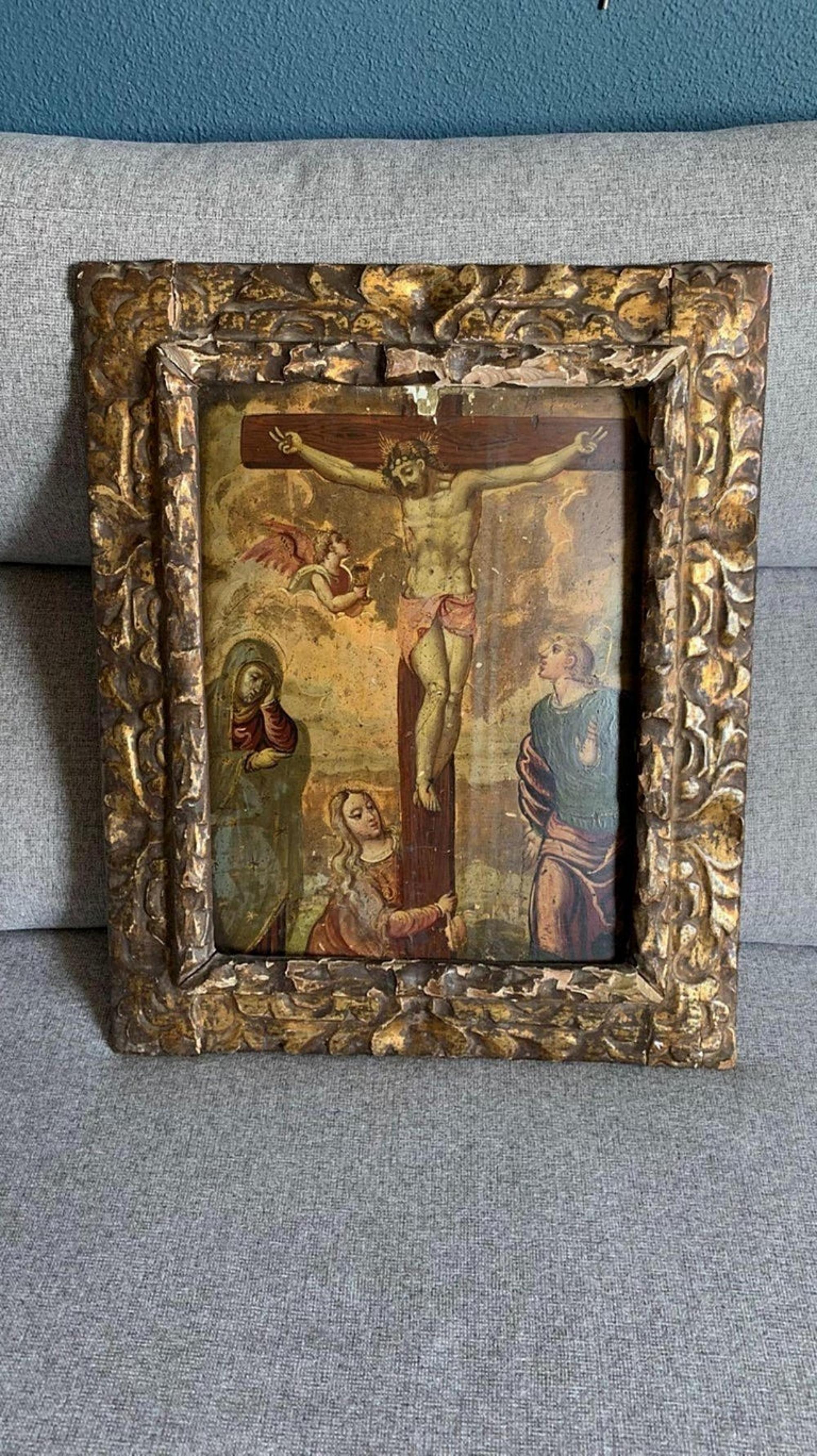 Table d'école italienne du 16e siècle « Christ converti avec la Vierge » en vente 3