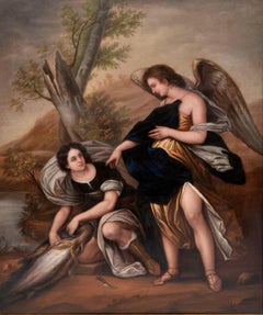 ITALIAN SCHOOL "TOBIAS AND THE ARCHANGEL RAFAEL" 18th Century