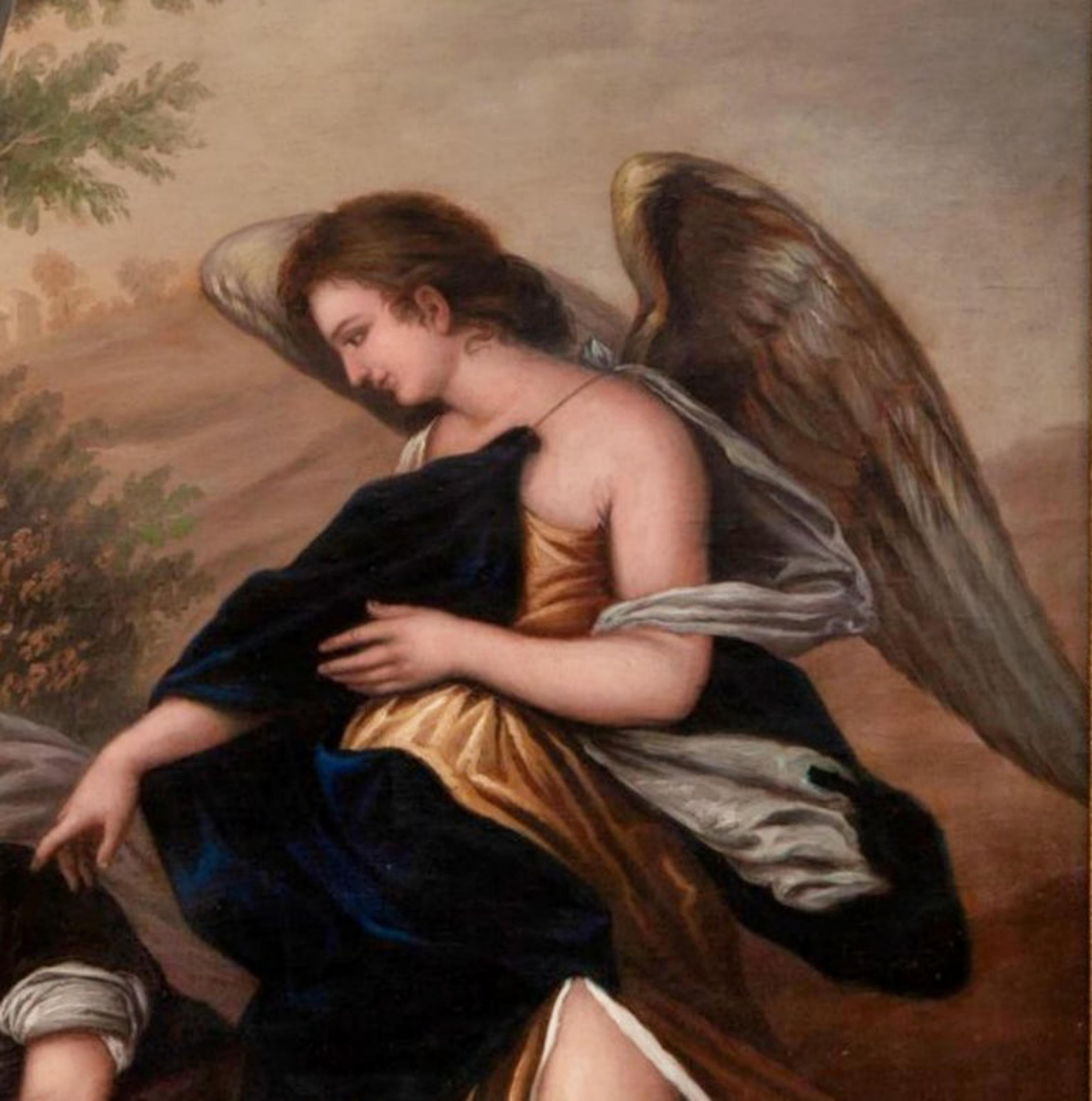 Baroque École italienne TOBIAS AND THE ARCHANGEL RAFAEL 18ème siècle en vente