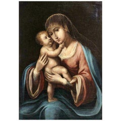Italian School XVII Century "Madonna with Child"