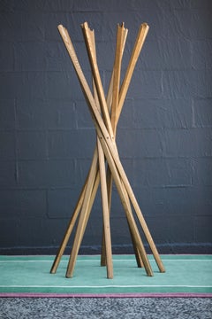 Italian Sciangai  Blonde Oak Coat Rack by D'Urbino and Lomazzi for Zanotta, 1970