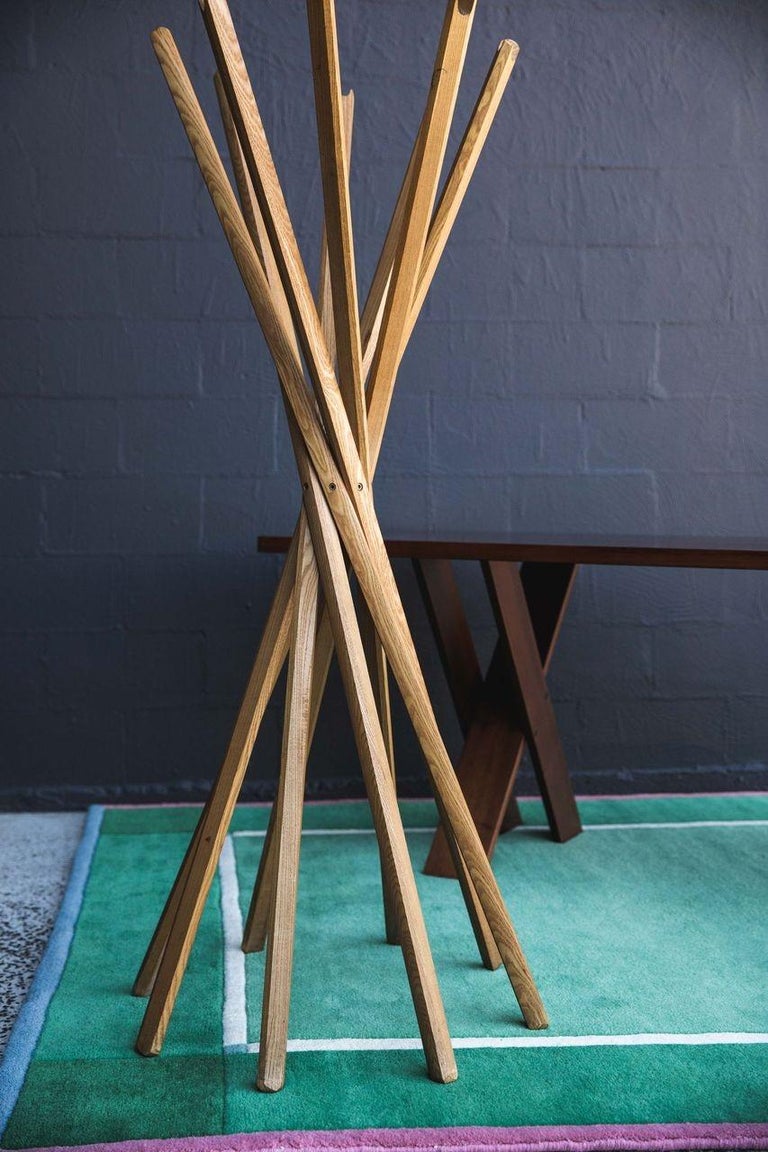 Italian Sciangai Blonde Oak Coat Rack by D'Urbino and Lomazzi for ...