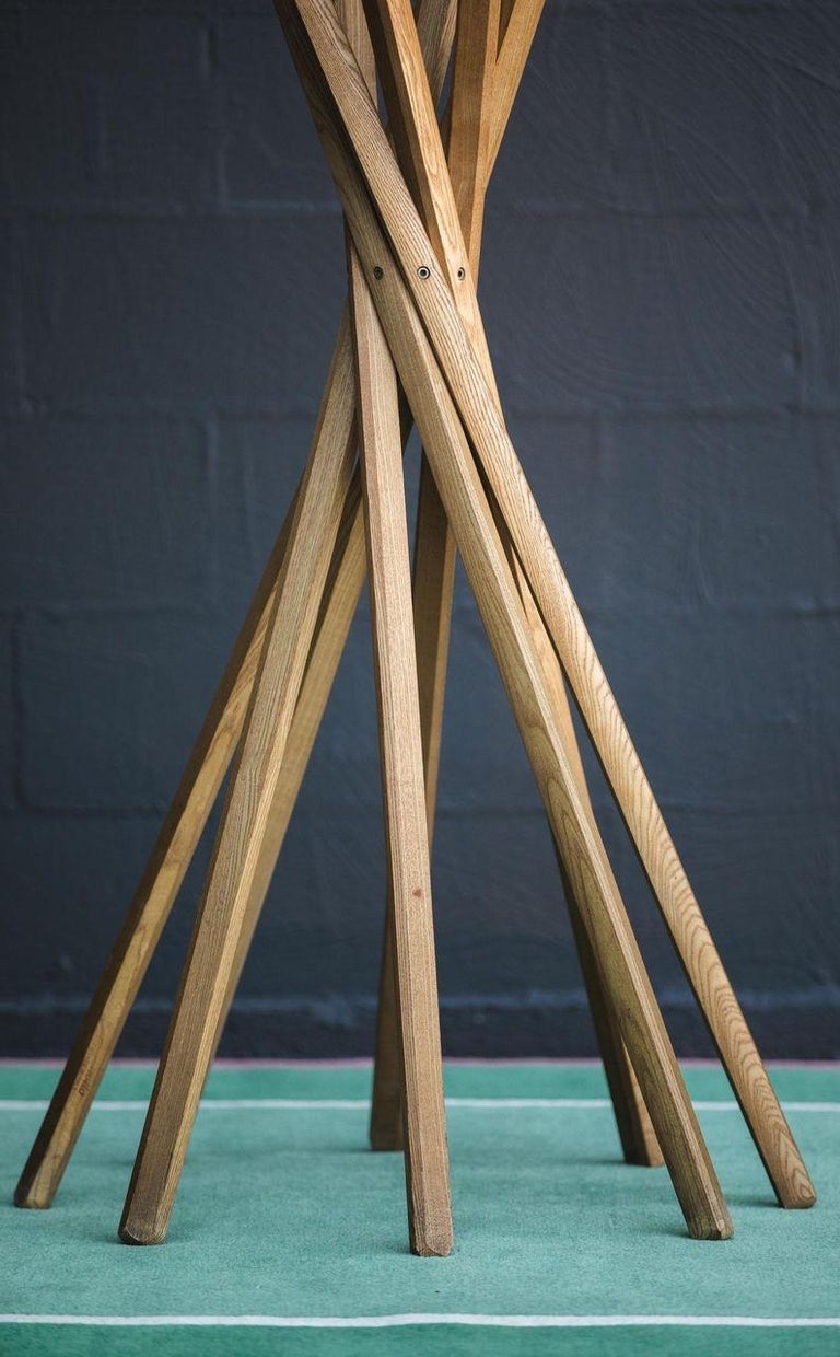 Italian Sciangai Blonde Oak Coat Rack by D'Urbino and Lomazzi for ...