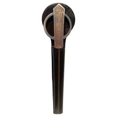 Set di forbici e tagliacarte italiano con custodia in pelle