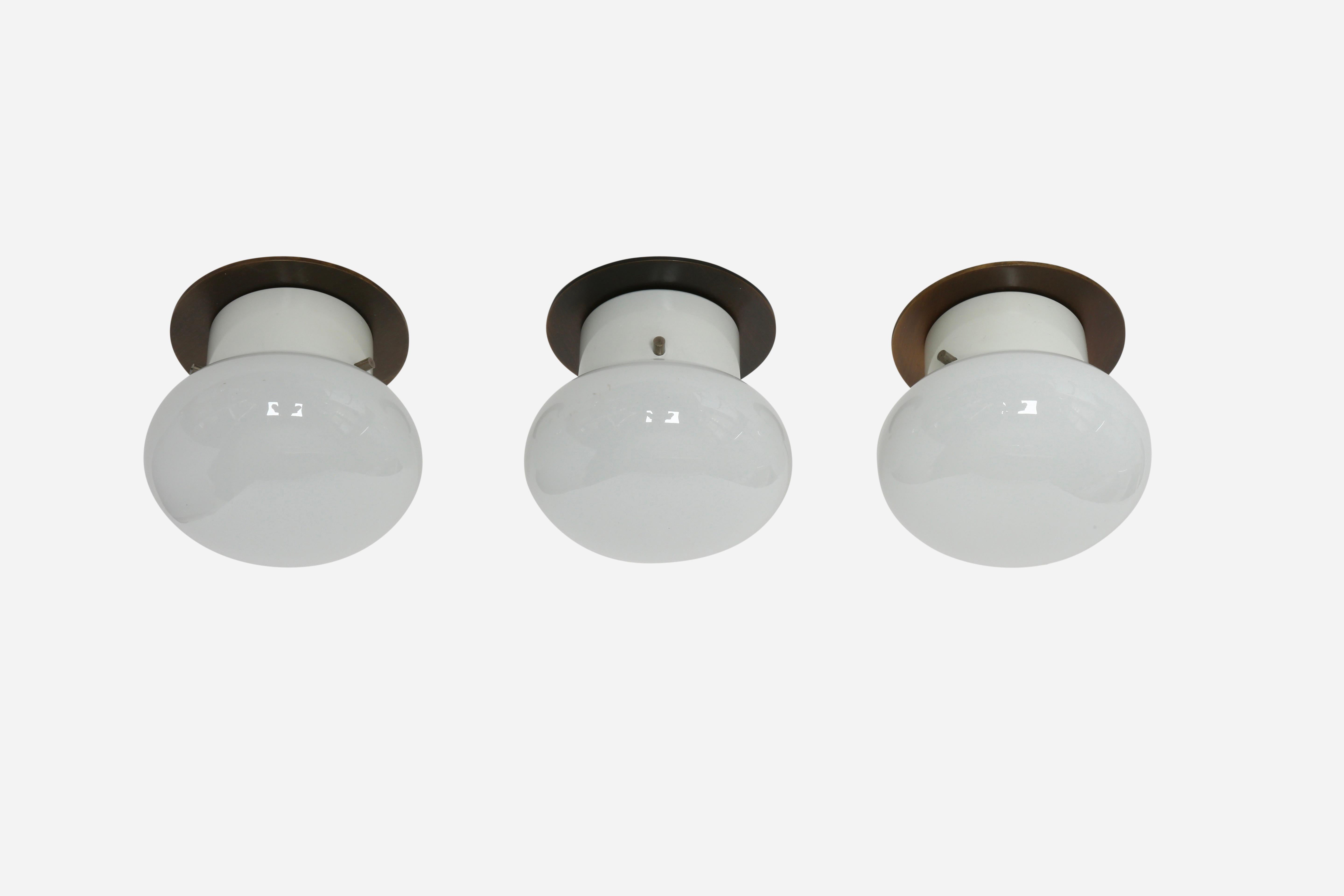 Enameled Italian sconces by Studio Tetrarch for Valenti, set of 3 attributed