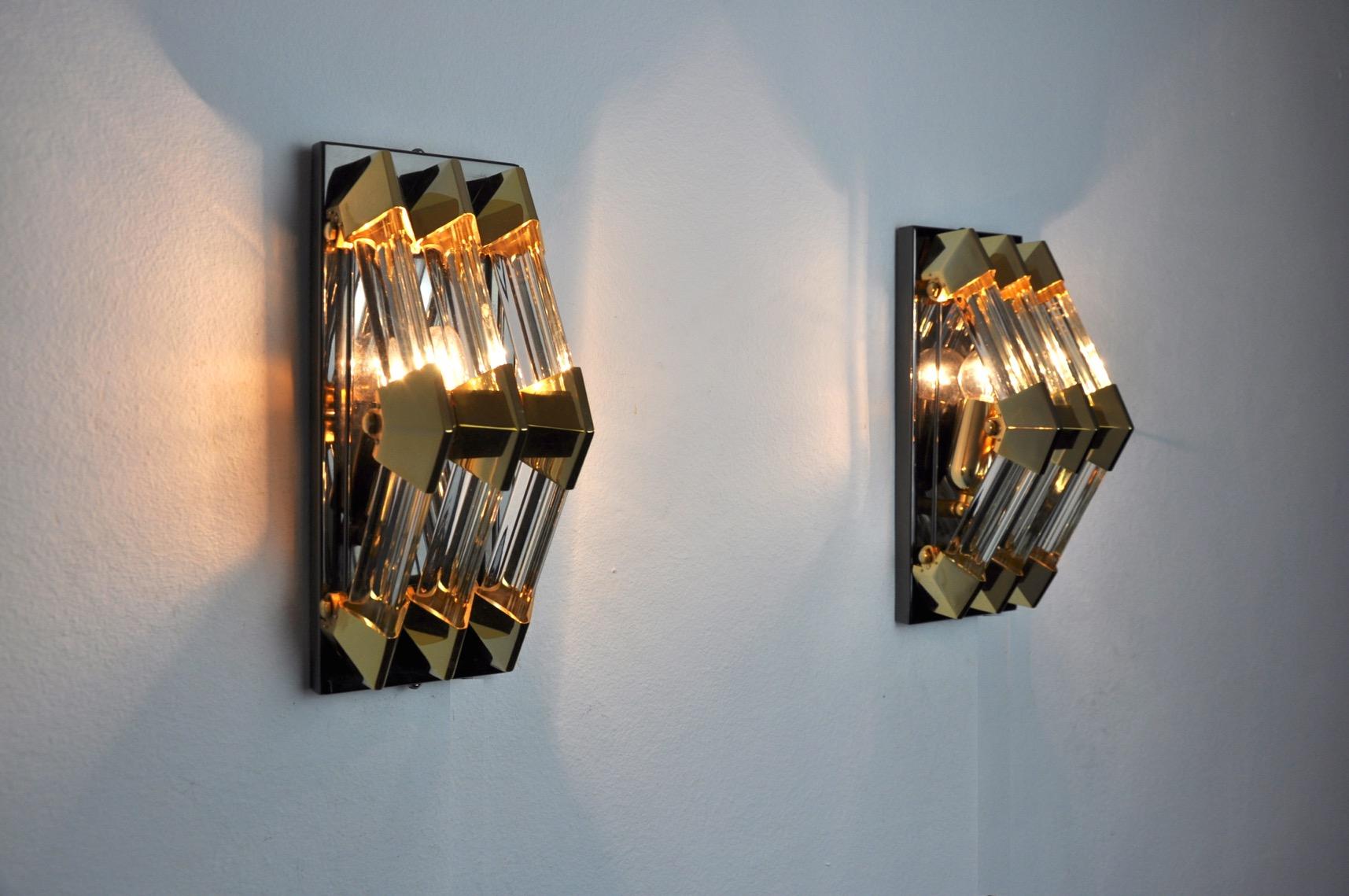 Italian Sconces from Venini, 1980, Set of 2 For Sale 1
