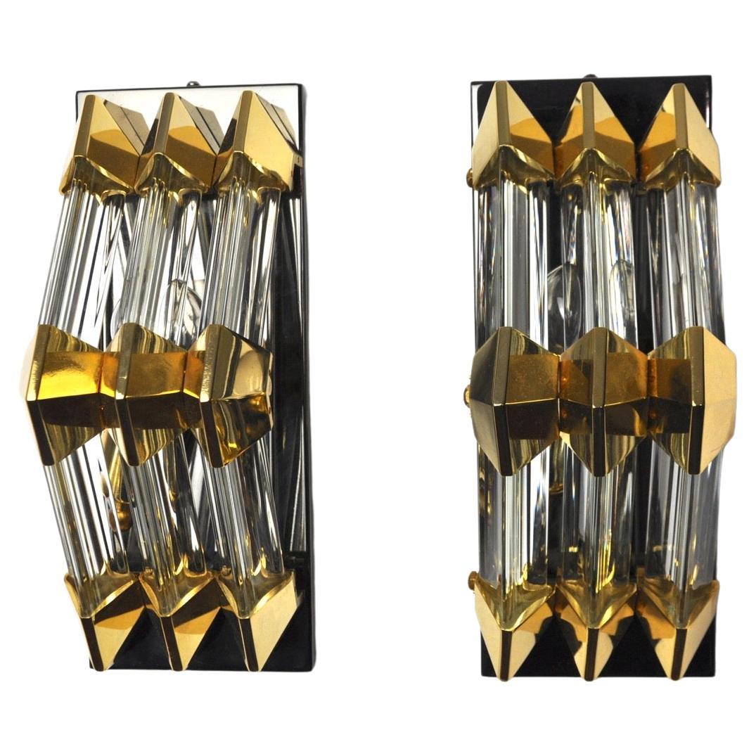 Italian Sconces from Venini, 1980, Set of 2 For Sale