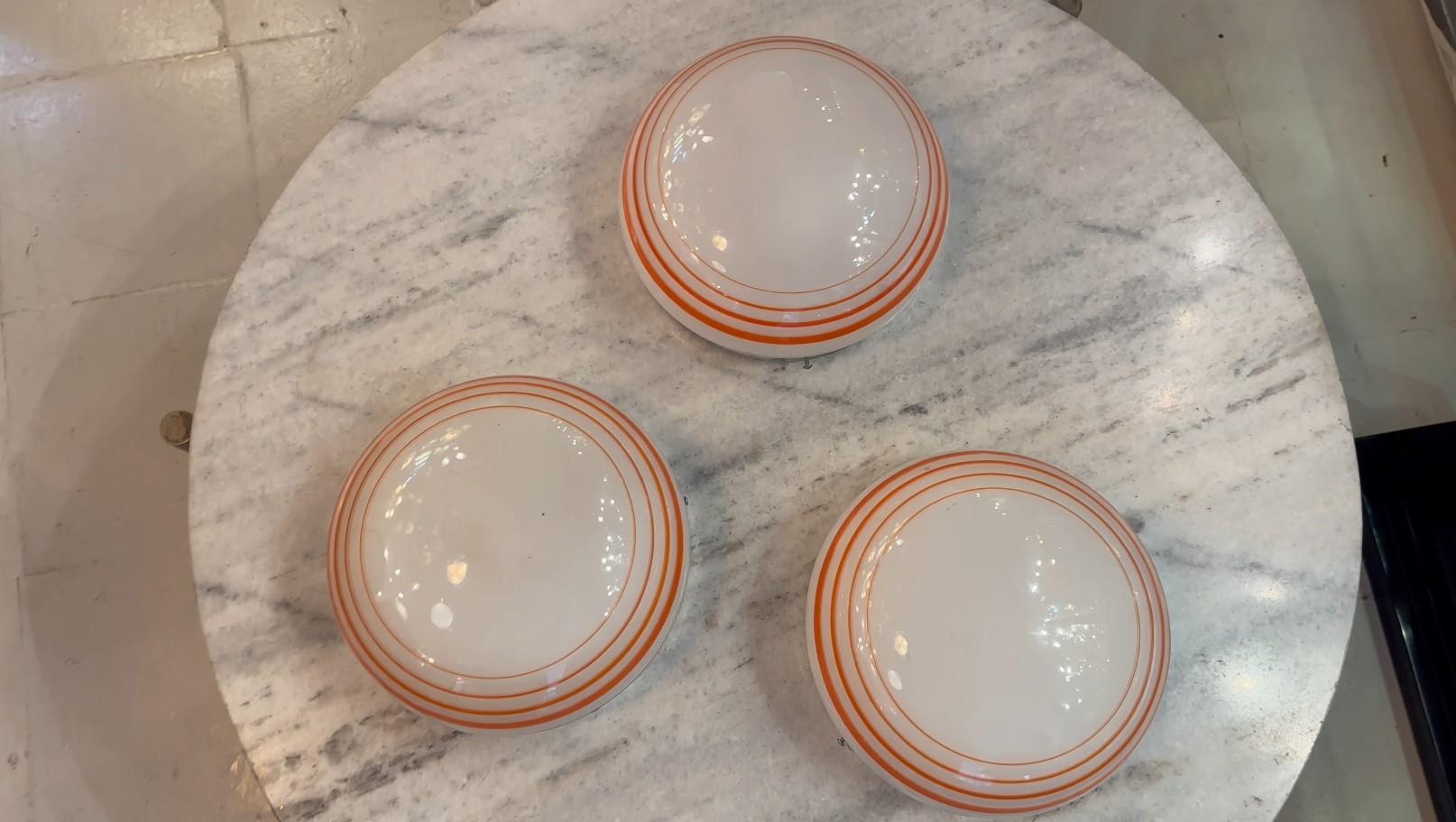 Mid-Century Modern Italian Sconces in Opaline and Chrome, year: 1960 For Sale