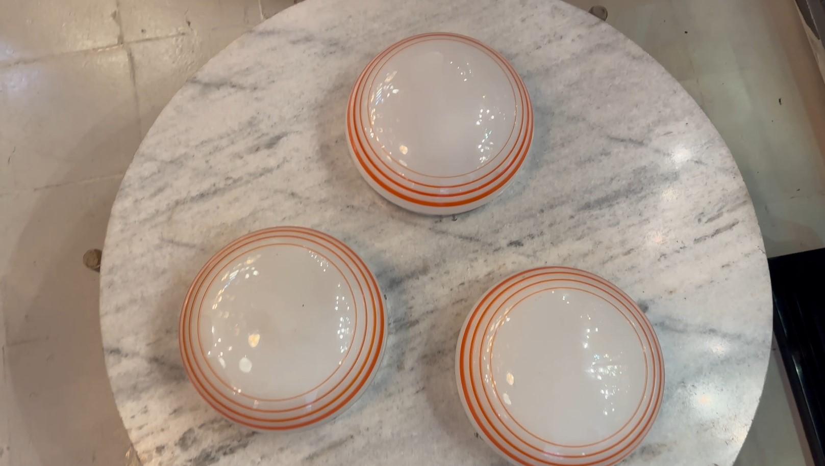 Italian Sconces in Opaline and Chrome, year: 1960 For Sale 3