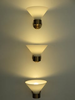 Appliques italiennes en laiton et verre de Murano 1980