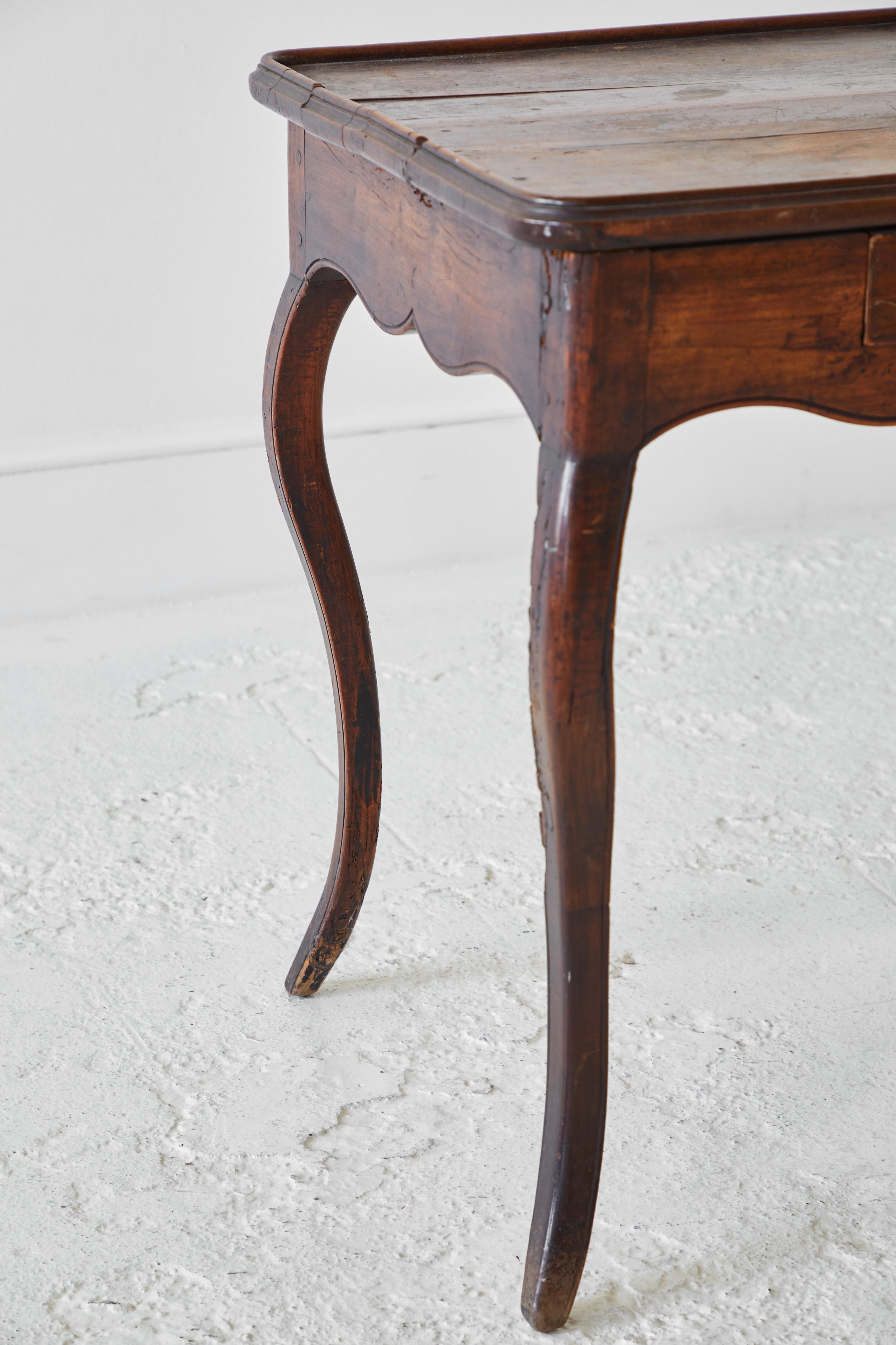 Italian Scrolled Leg Side Table with Single Drawer 2