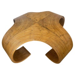 Italian Scrolled Pencil Bamboo Coffee Table, C.1975