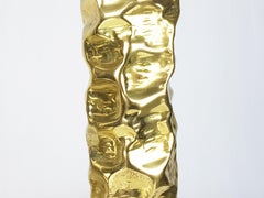 Italian Sculptural 1970s Hand-Made Brass Vase