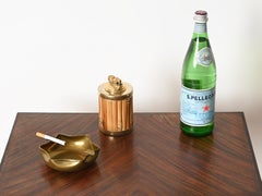 Posacenere italiano scultoreo in ottone firmato da Bellotto, Italia, anni '70