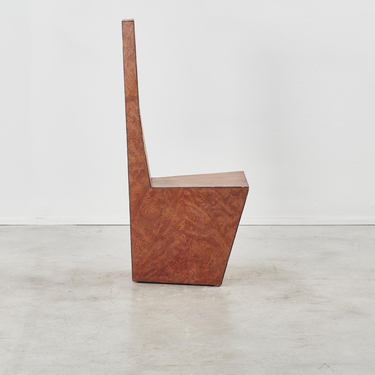 Sculptural Burl Prototype Chair, Italy 1980s 1