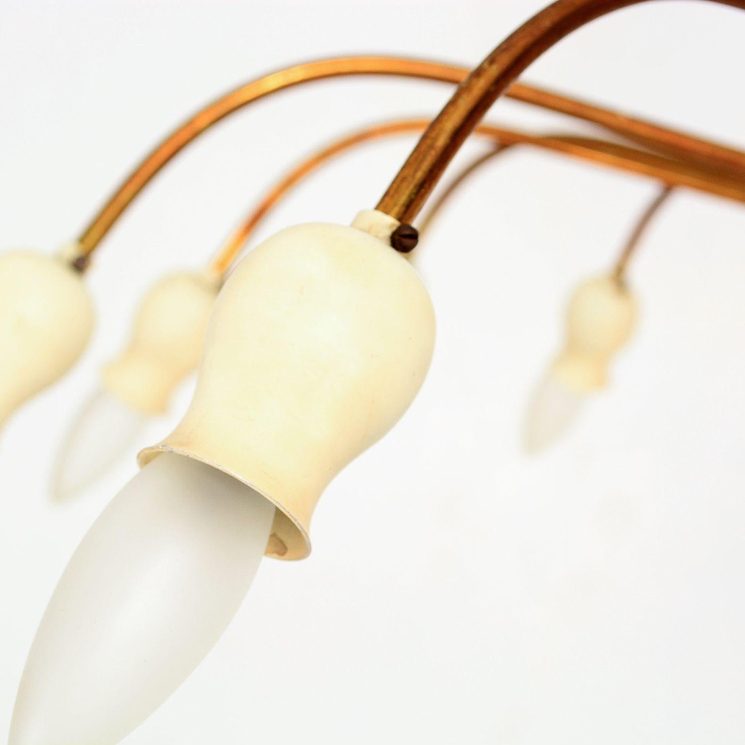 1950s Italian 16 Arm Sculptural Chandelier after Angelo Lelii Arredoluce For Sale 1