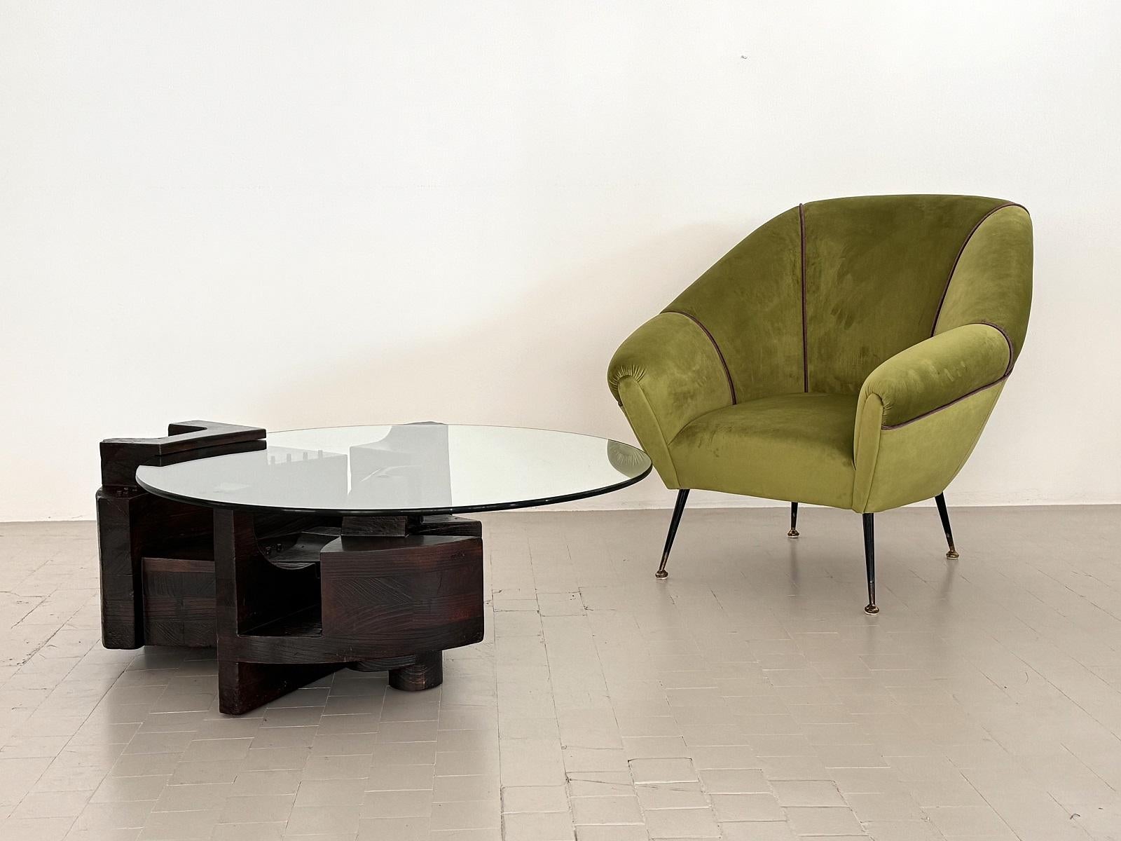 Italienischer skulpturaler italienischer Couchtisch von Nerone Patuzzi für Forme e Superfici, 1971 (Brutalismus)