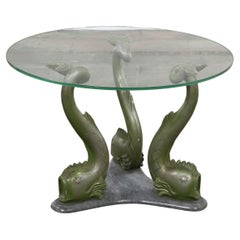 Italian Sculptural Fish Side Table, 1930s Italian Sculptural Fish Side Table, 1930s